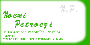 noemi petroczi business card